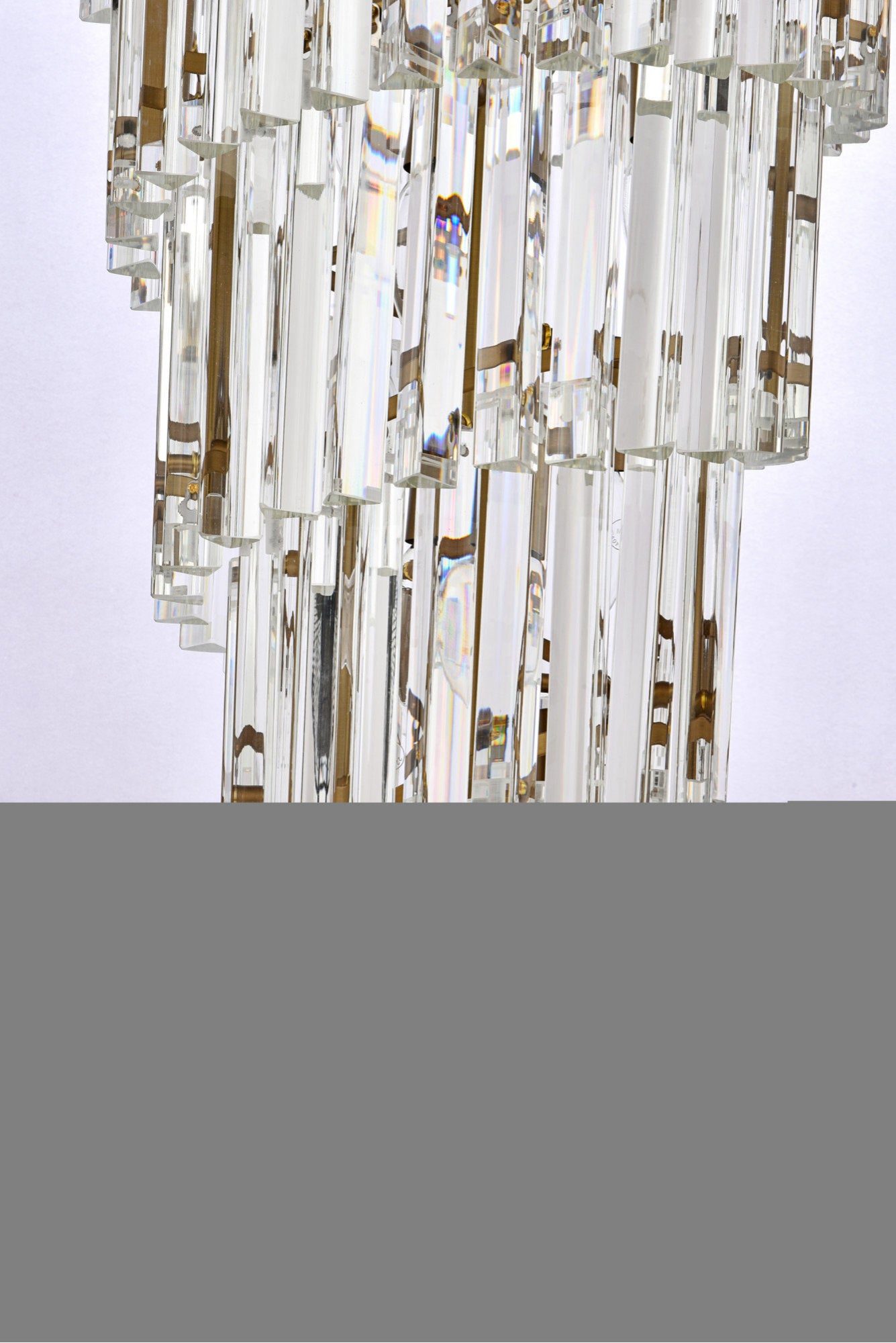 Elegant Lighting 1201SR36 Sydney 42 Light 37"W Crystal Waterfall - PolishedBy Elegant Furniture & Lighting