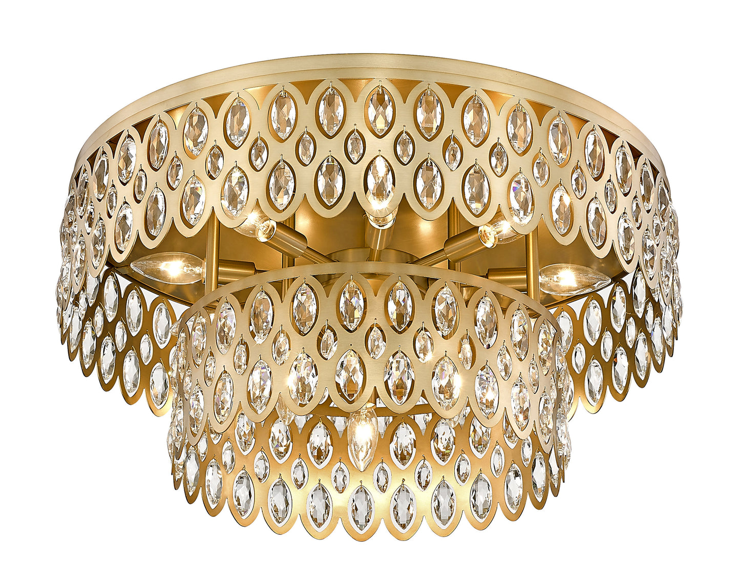 Z-Lite 822F24-HB 12 Light Flush Mount, Heirloom BrassBy Z-LIte