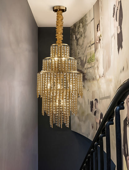 Antibes | Luxury Gold Chandelier With Crystal Balls, Warm Light, Non-DimmableBy Miron Demid LLC