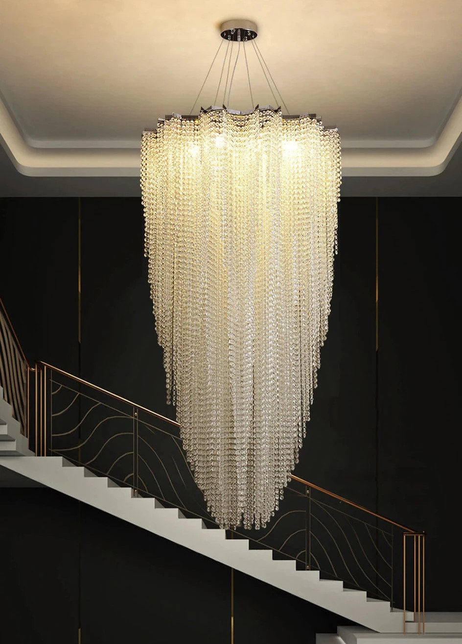 Alleri Collection Crystal Staircase ChandelierBy MORSALE