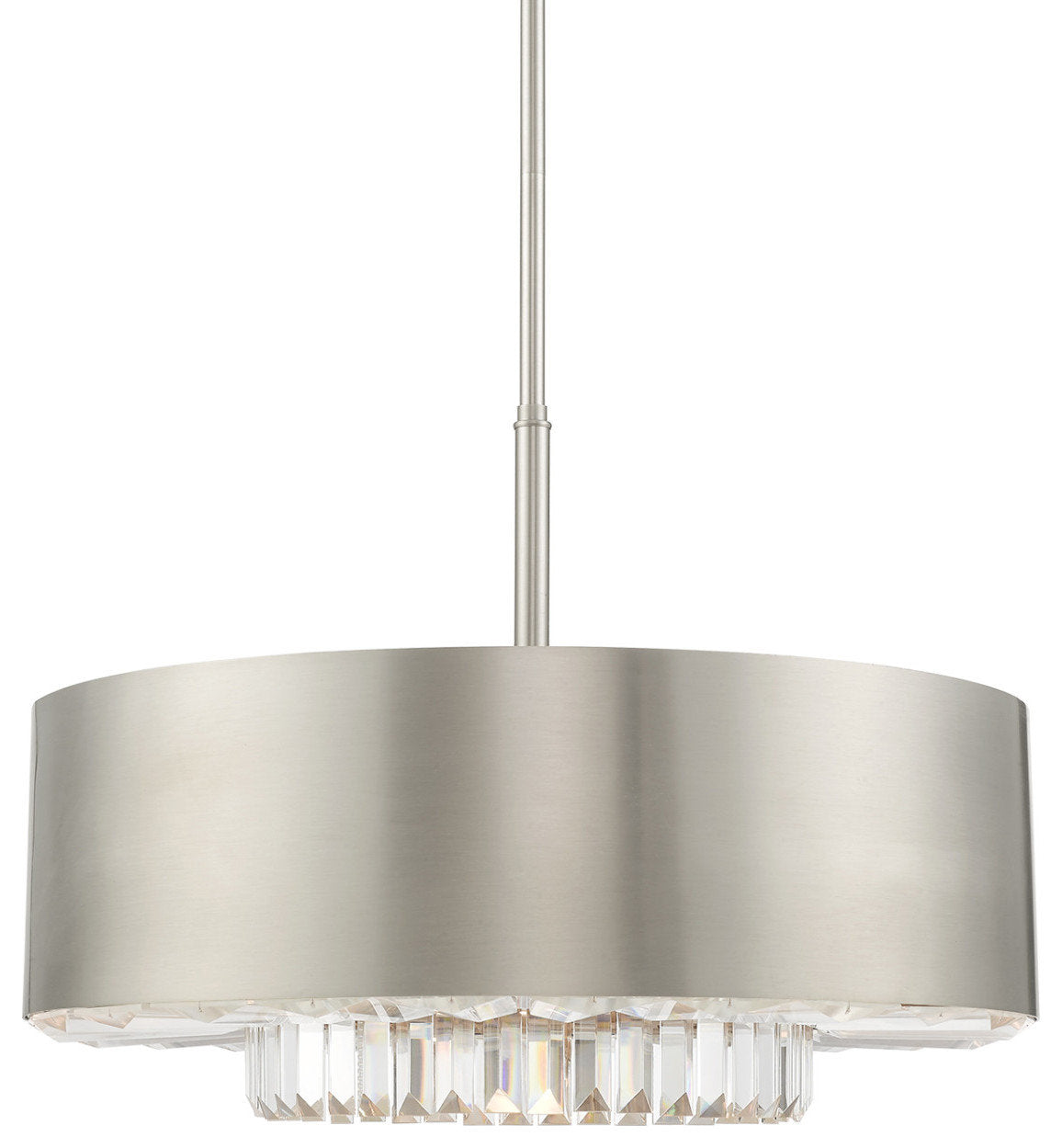 Livex Lighting 40020 Madison 6 Light 24"W Crystal Drum Chandelier - BrushedBy Livex Lighting Inc.