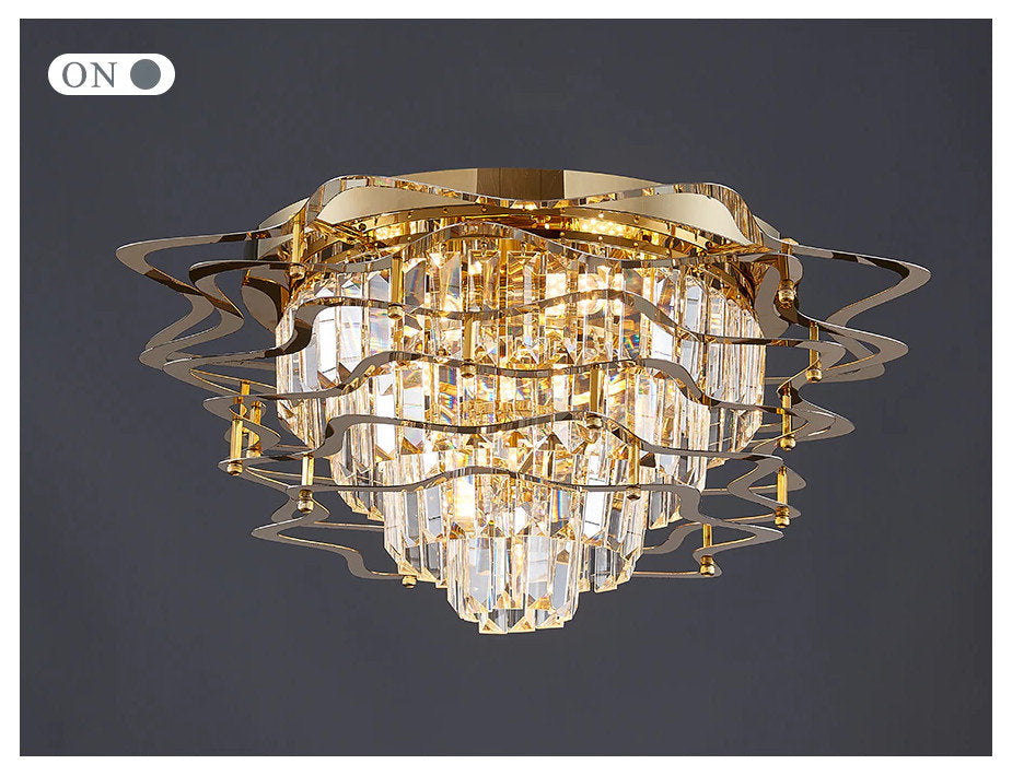 Adelfia | New Luxury Ceiling Chandelier, 31.5''By Miron Demid LLC