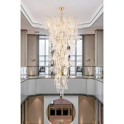 Aidone | Large Luxury Crystal Chandelier For Staircase, Dia31.5xh55.1"By Miron Demid LLC