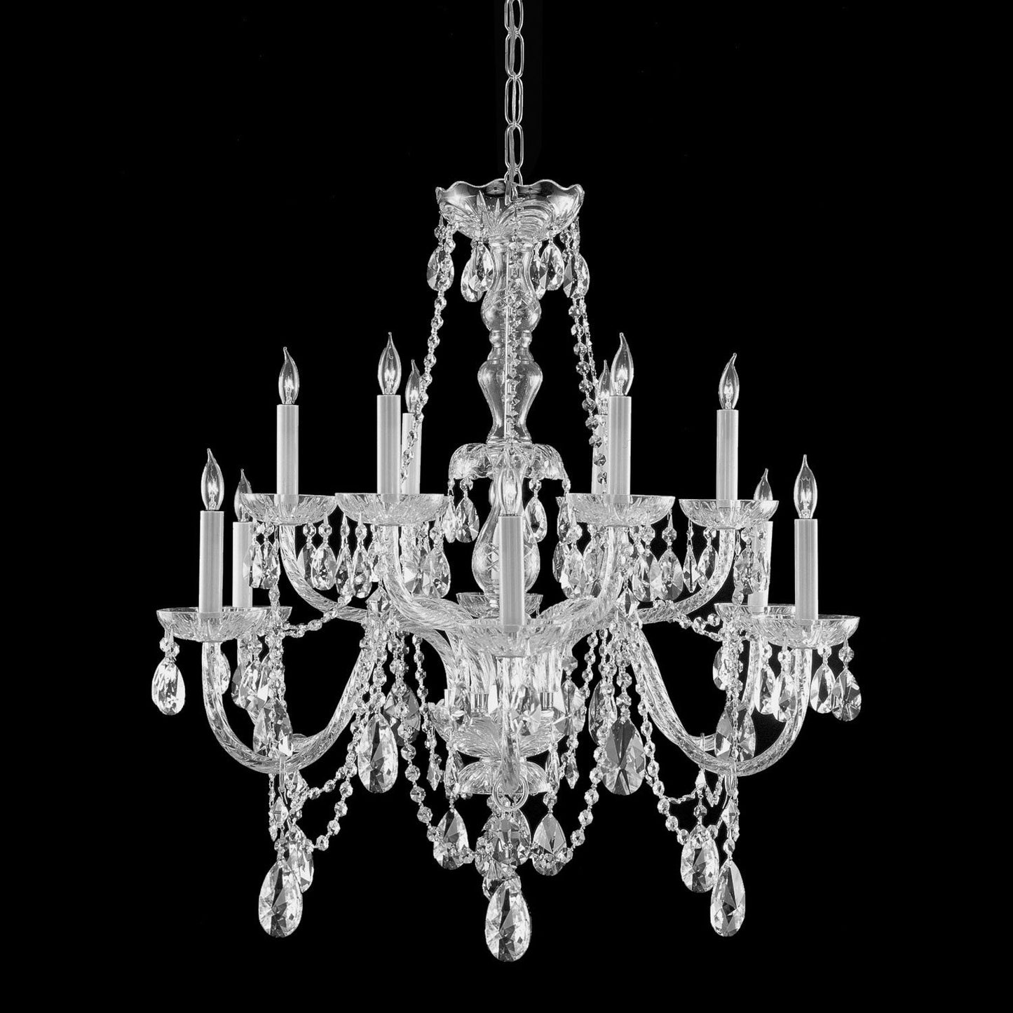 Traditional Polished Chrome Twelve-Light