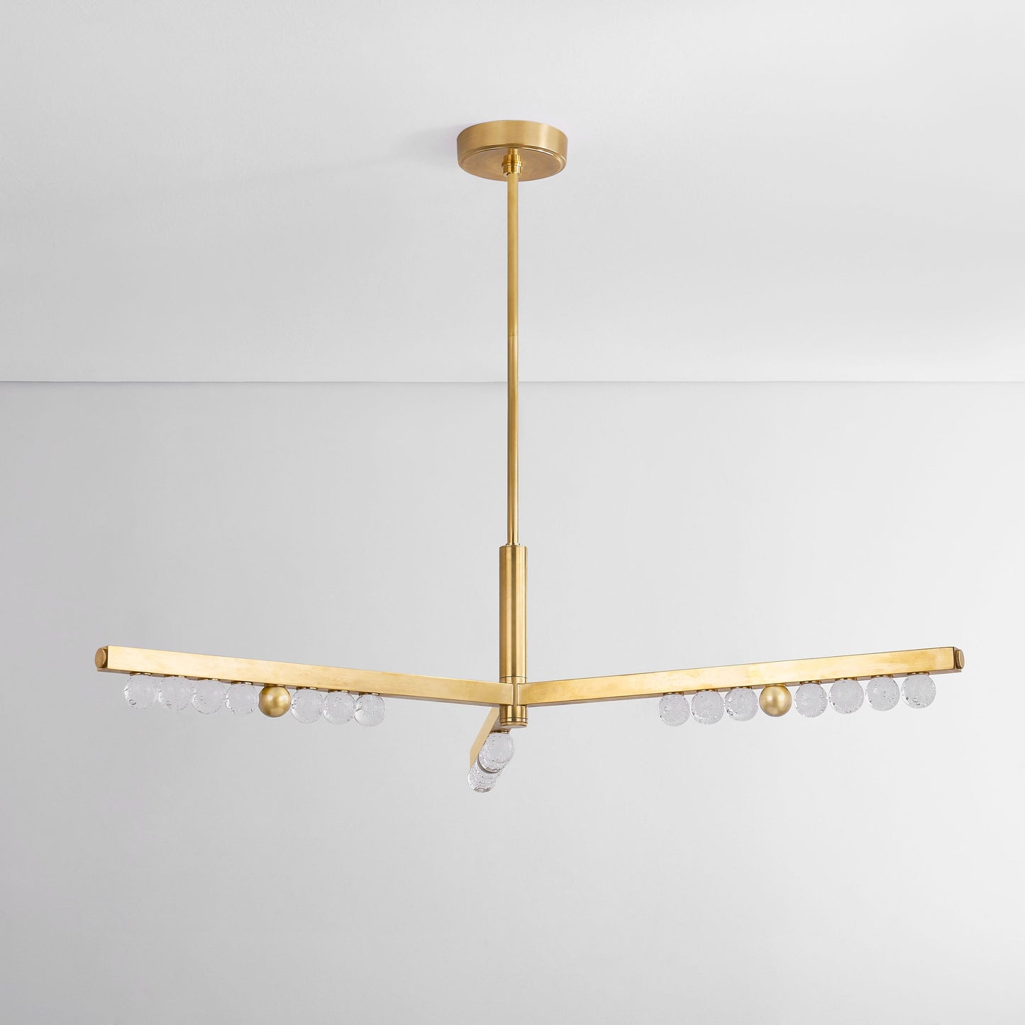 Annecy 50.5" Wide 3-Light Vintage Brass ChandelierBy Corbett Lighting