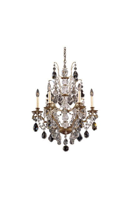 Bordeaux 6-Light Chandelier in Etruscan Gold With Clear Legacy CrystalBy Schonbek