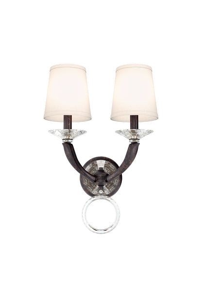 Schonbek Ma1002N-76O 2 Light Crystal Sconce, Heirloom BronzeBy Schonbek