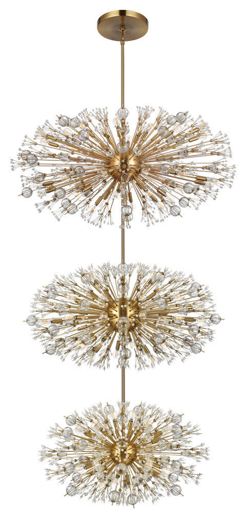 Elegant Lighting 50" Three Tiers Crystal Starburst ChandelierBy Elegant Furniture & Lighting