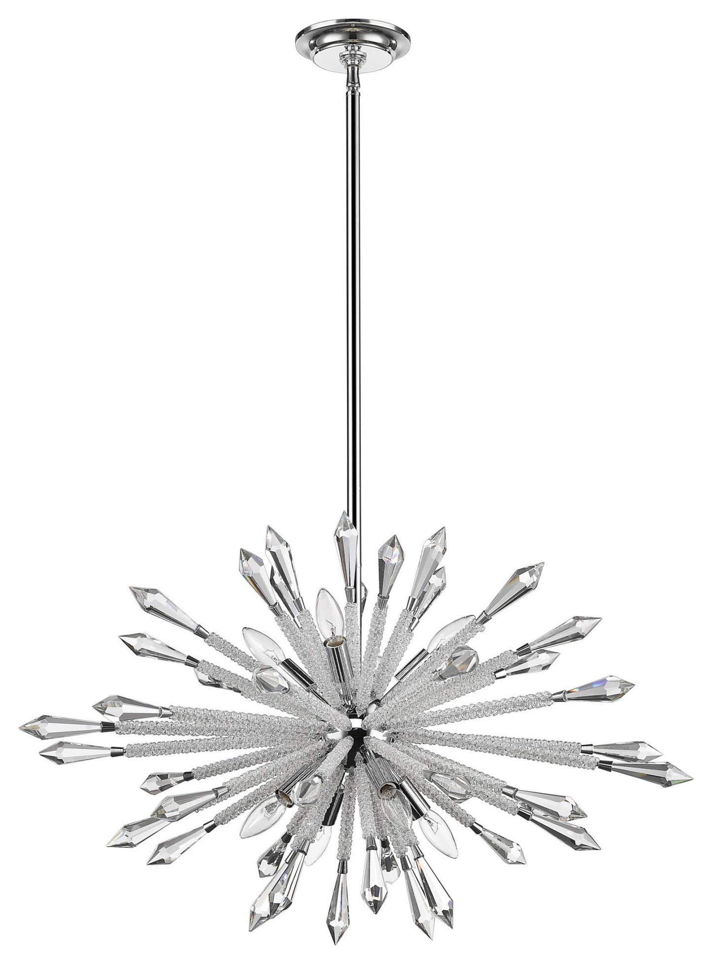 Z-Lite 4002-8B Soleia 8 Light 32"W Crystal Sputnik Chandelier - ChromeBy Z-LIte