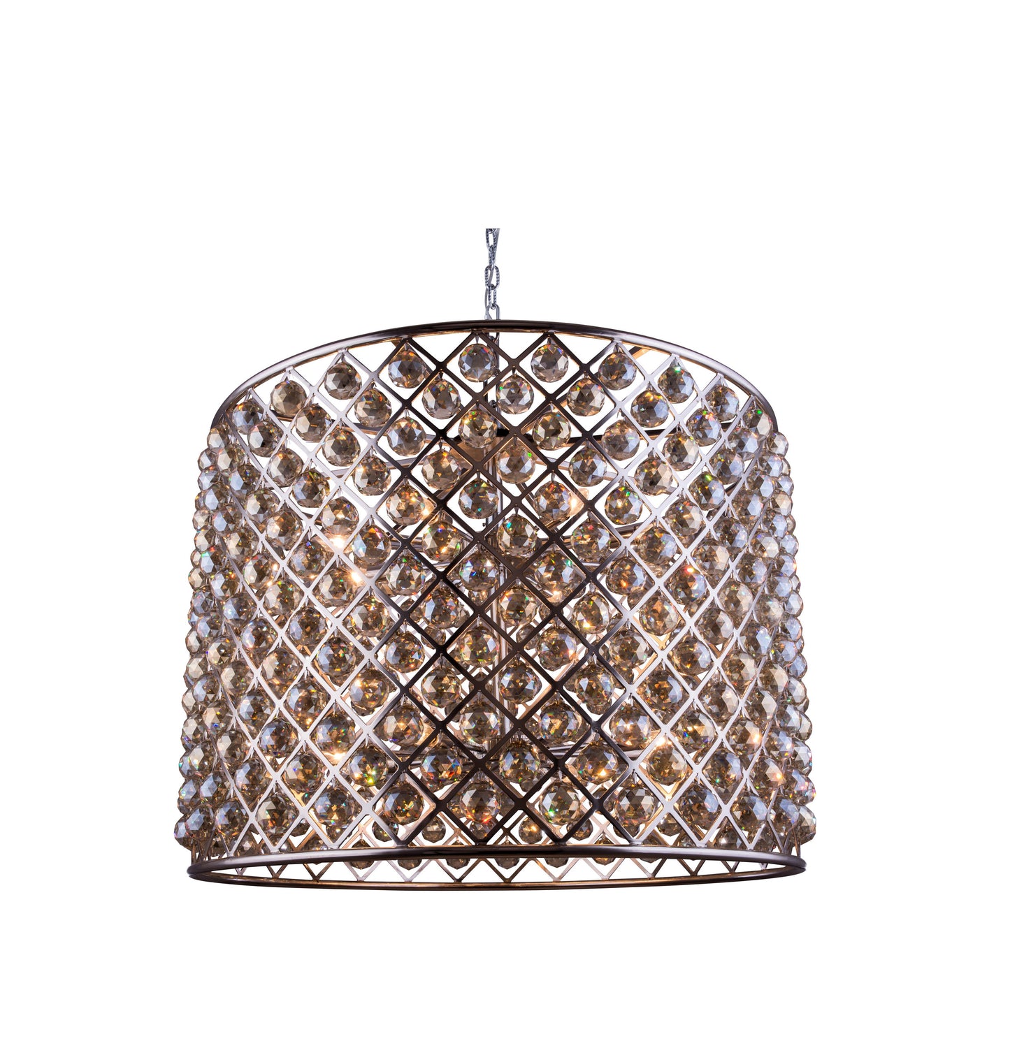 1206 Madison Collection Pendent Lamp, Golden Teak, Polished NickelBy Elegant Furniture & Lighting