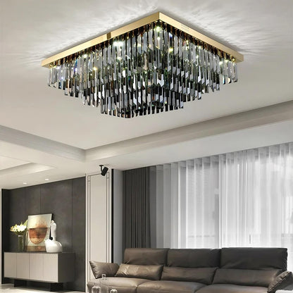 Gio Smoke Gray Crystal Ceiling Chandelier, 120cm X 120cmBy MORSALE