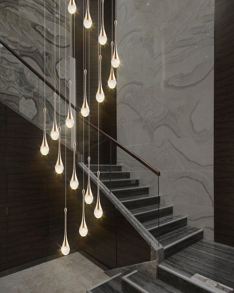 Stresa | Spiral Design Staircase Chandelier, 25 LightsBy Miron Demid LLC