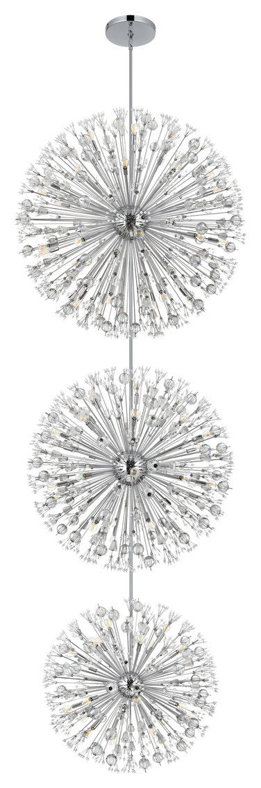 Elegant Lighting 48" Three Tiers Crystal Starburst ChandelierBy Elegant Furniture & Lighting