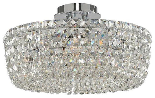 Modern Chrome Crystal Flush Mount FixtureBy KALCO LIGHTING