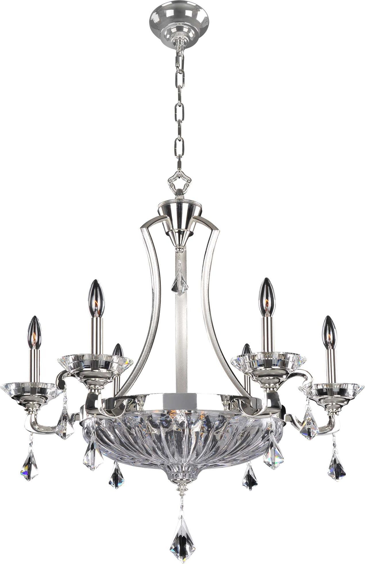 Orecchini Chandelier, Two Tone Silver, 26"By KALCO LIGHTING