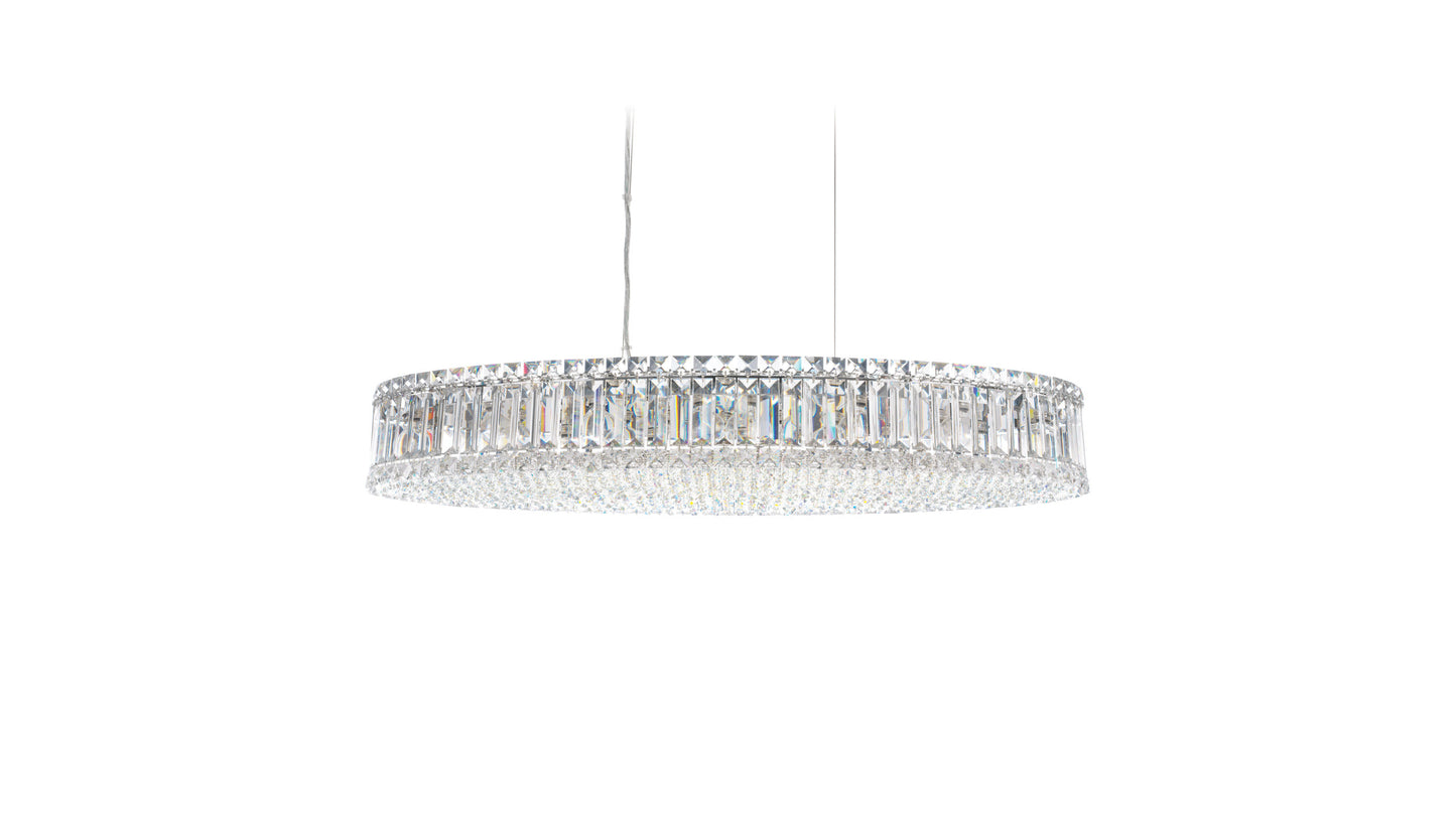 Plaza 16 Light Pendant Staless Steel Clear Crystals From SwarovskiBy Schonbek