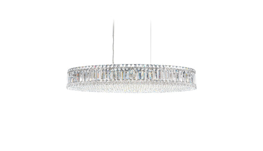 Plaza 16 Light Pendant Staless Steel Clear Crystals From SwarovskiBy Schonbek