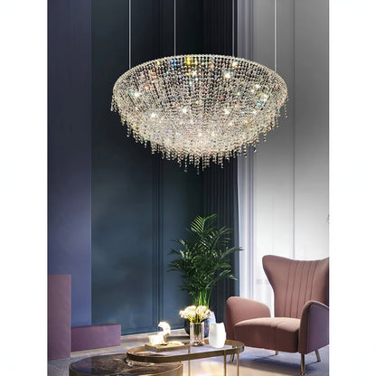 Bendejun | Luxury Brilliant Drops Crystal Chandelier, Dia31.5xh13.8", Cool LightBy Miron Demid LLC