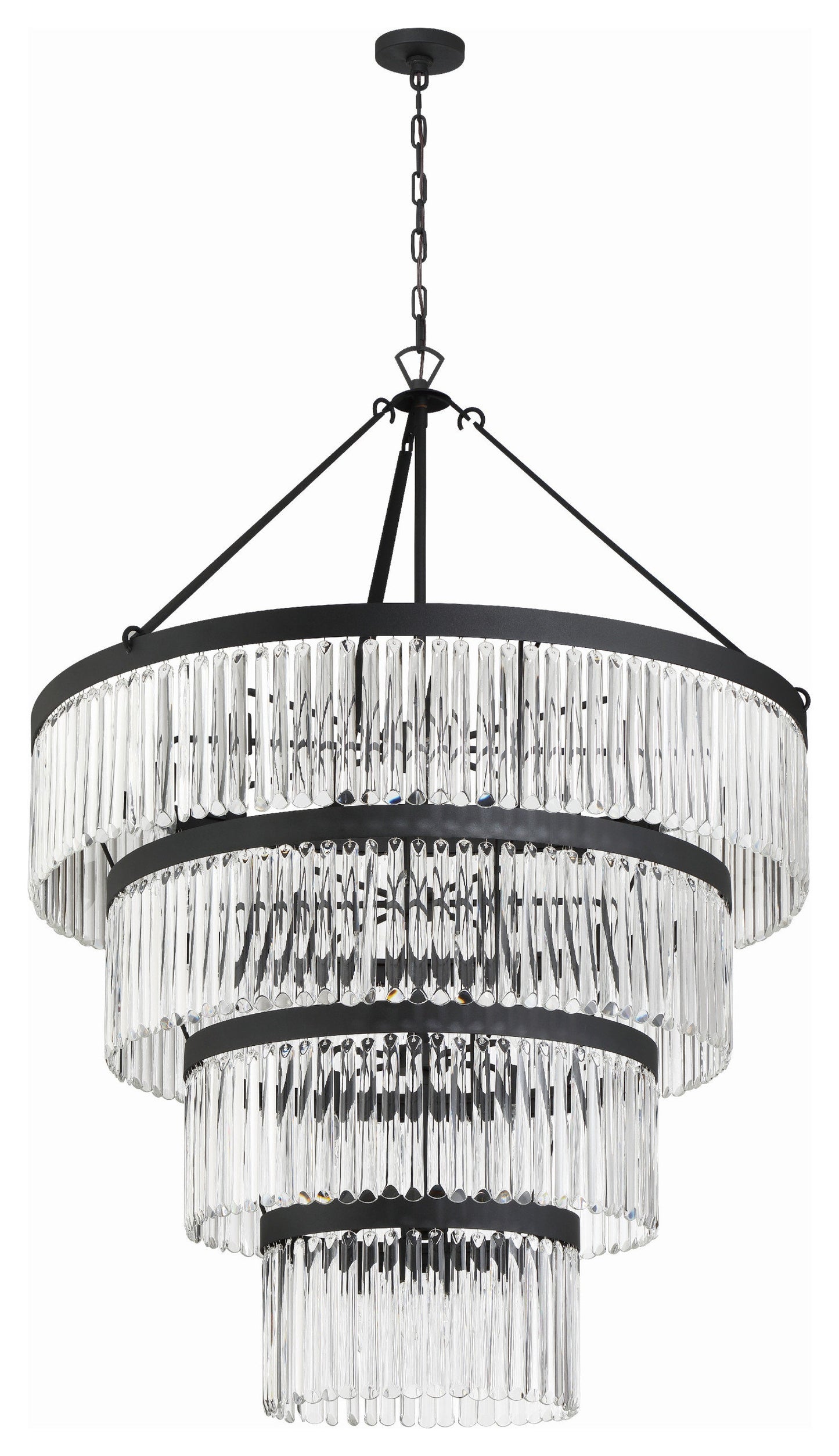Emory 22-Light Black Forged Chandelier, Clear GlassBy Crystorama Lighting