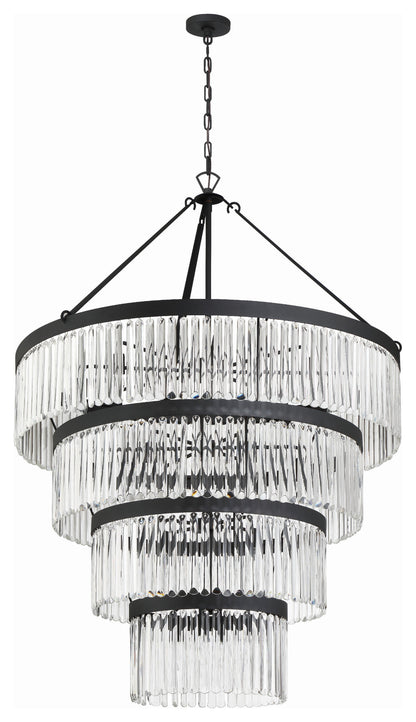 Emory 22-Light Black Forged Chandelier, Clear GlassBy Crystorama Lighting