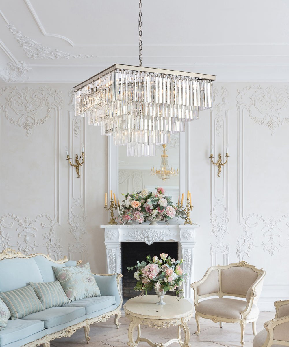 Elegant Lighting 34" Square Crystal ChandelierBy Elegant Furniture & Lighting