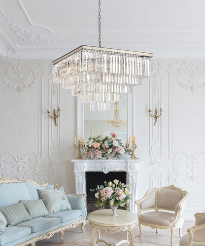 Elegant Lighting 34" Square Crystal ChandelierBy Elegant Furniture & Lighting