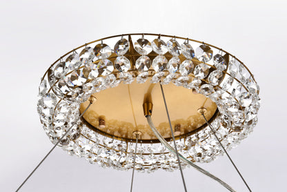 Elegant Lighting 2114G52/RC Paris 20 Light 52"W Crystal Ring - ChromeBy Elegant Furniture & Lighting