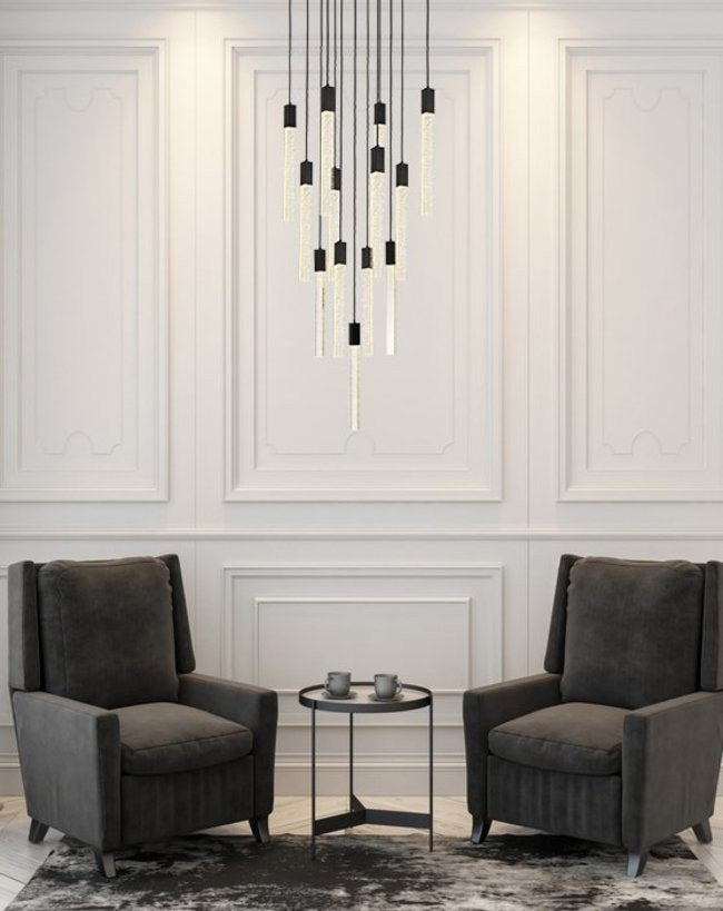 Elegant Lighting 2066G26 Weston 13 Light 26"W LED Crystal Multi - BlackBy Elegant Furniture & Lighting