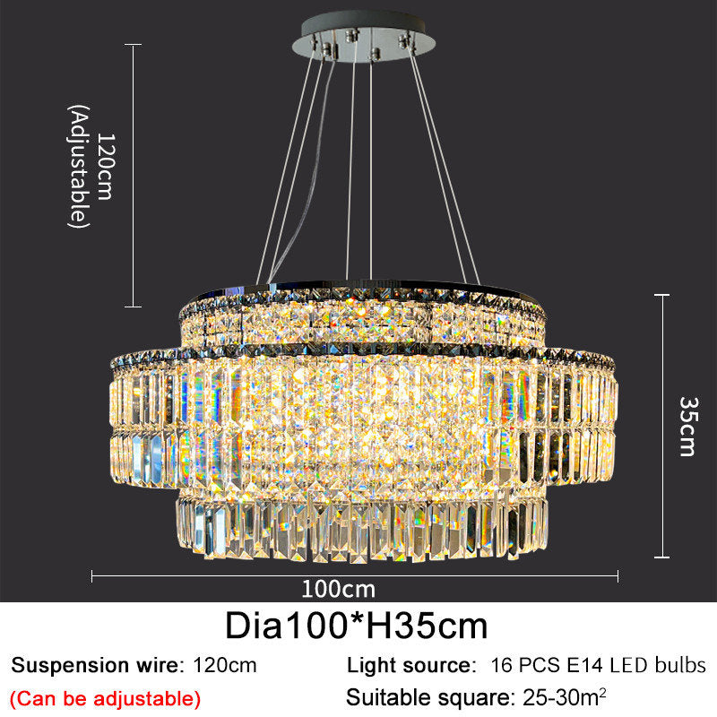 Bacci Crystal Chandelier By Morsale, Diameter 40"By MORSALE
