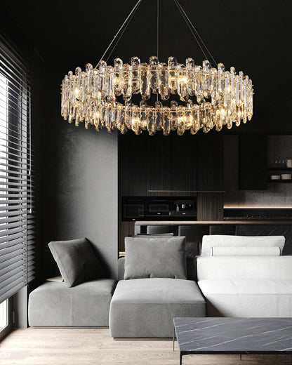 Agnadello | Creative Сrystal Ring Ceiling LED Chandelier for Bedroom, Medium - Dia31.5" / Dia80cm, Warm Light, Non-DimmableBy Miron Demid LLC