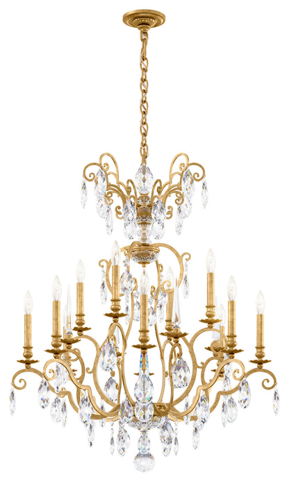 Renaissance Nouveau 32x38" 12-Light Traditional Chandelier, Heirloom GoldBy Schonbek