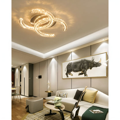 Aicurzio | Fashionable Luxury Crystal Gold Chandelier, 59.1x39.4'By Miron Demid LLC