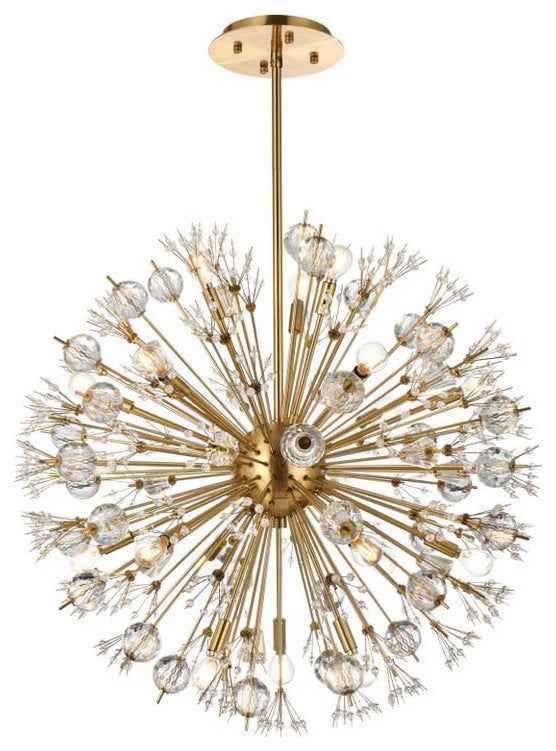 Elegant Lighting 2500D32 Vera 18 Light 32"W Crystal Sputnik - ChromeBy Elegant Furniture & Lighting