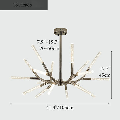Aliano | Creative Tree Branches Design Bubble Crystal Chandelier, Gold, 18 Heads, Cool LightBy Miron Demid LLC