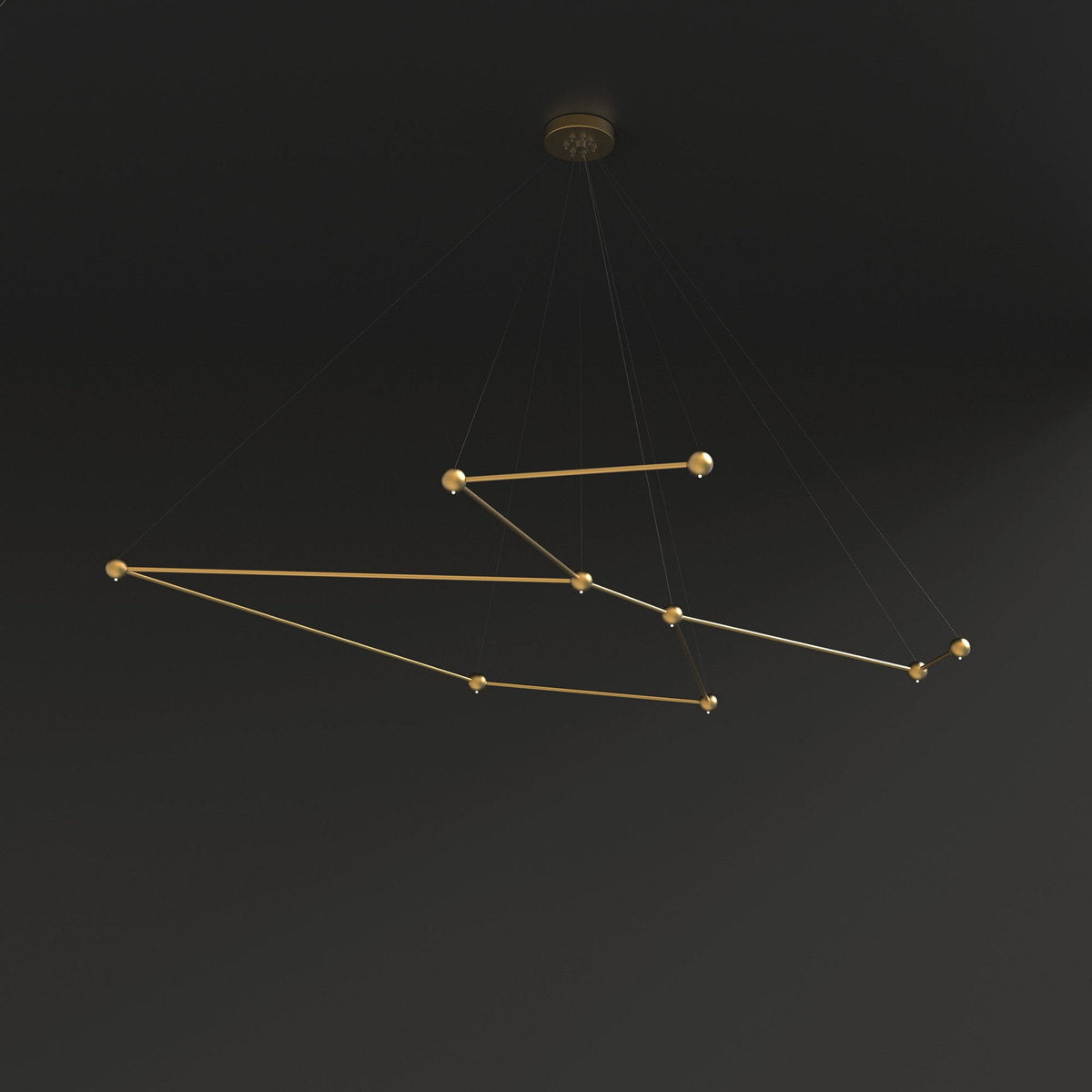 9 - Light Unique Geometric Chandelier