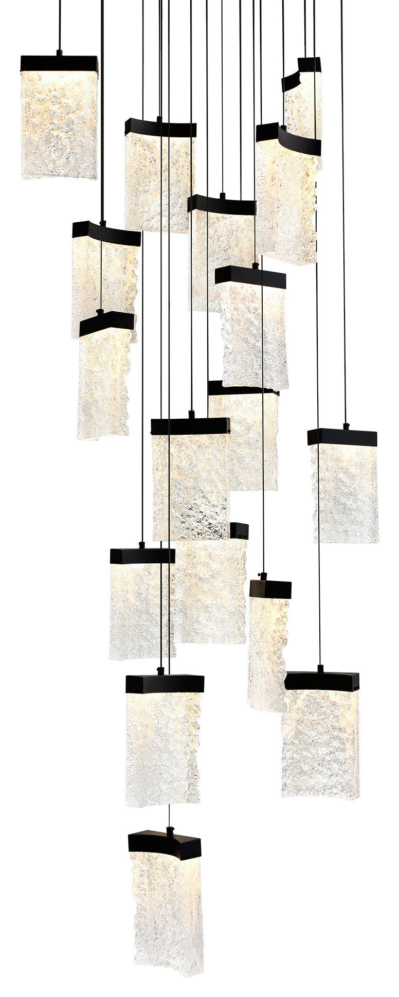CWI LIGHTING 1587P24-17-101 Lava Integrated LED Black ChandelierBy CWI Lighting