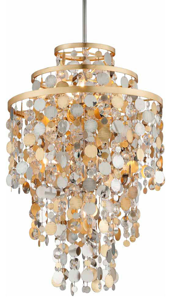 Corbett Lighting 215-47 Ambrosia 7 Light 24"W Pendant - Gold and Silver LeafBy Corbett Lighting