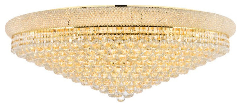 Elegant Lighting V1800F42/RC Primo 30 Light 42"W Flush Mount - GoldBy Elegant Furniture & Lighting