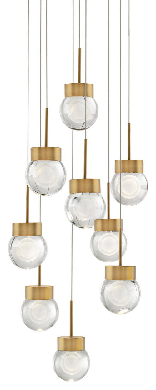 Double Bubble LED Pendant in Aged BrassBy Modern Forms
