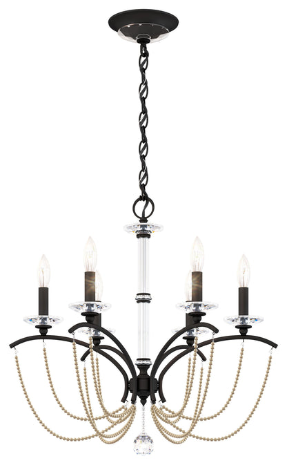 Schonbek Bc7106N-51Pbz 6 Light Crystal Chandelier, Black MatteBy Schonbek