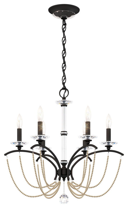 Schonbek Bc7106N-51Pbz 6 Light Crystal Chandelier, Black MatteBy Schonbek