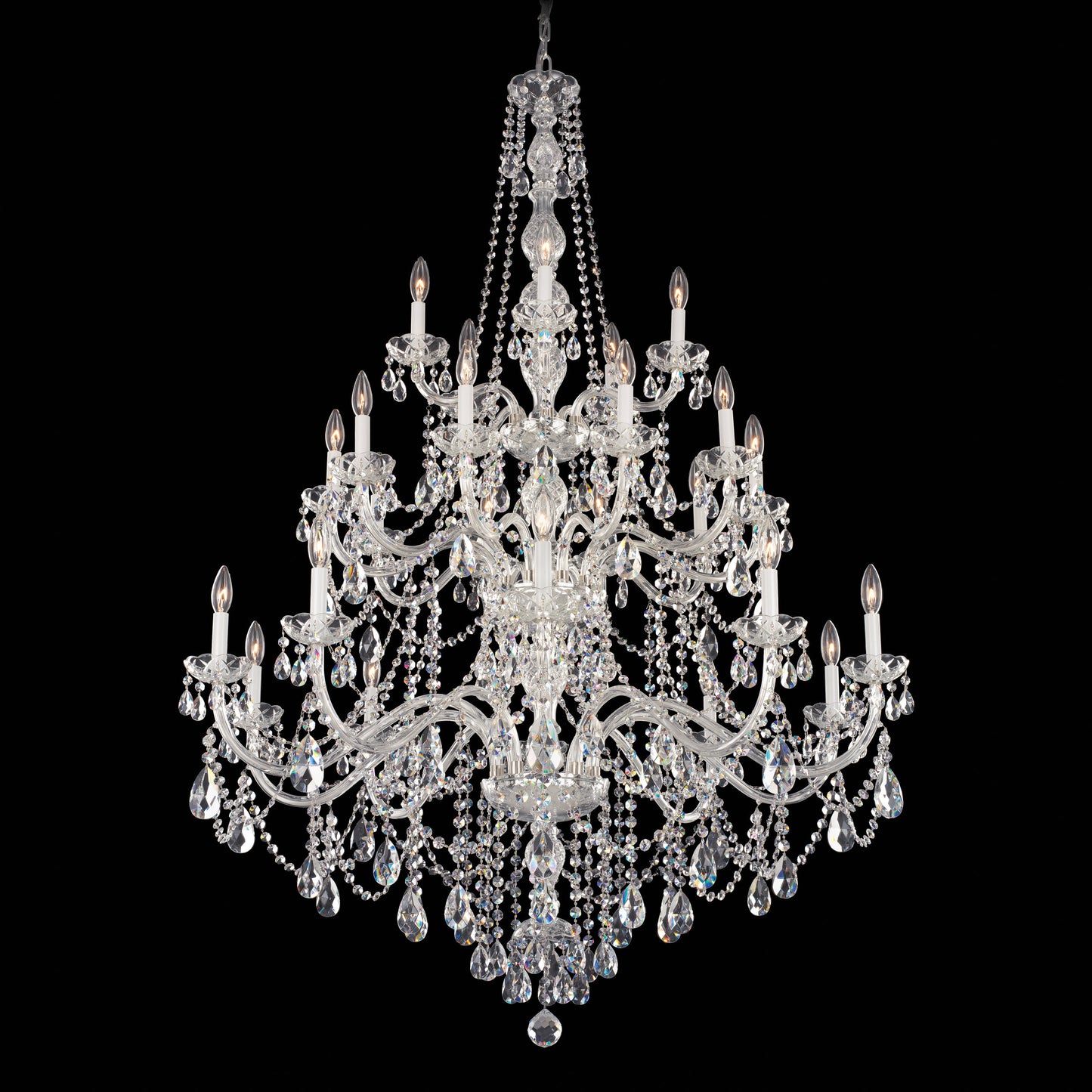 Arlington 25-Light Chandelier in Silver With Clear Heritage CrystalBy Schonbek