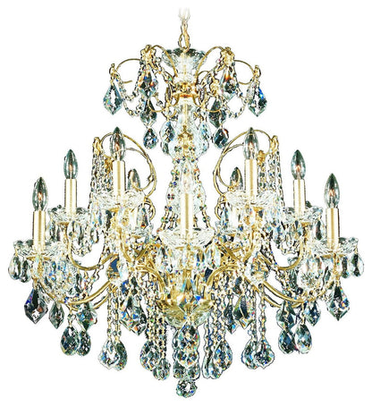 Century 12 Light Chandelier Silver Clear Heritage CrystalBy Schonbek