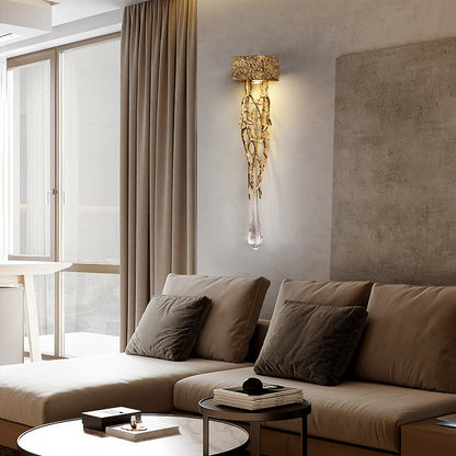 Jumilla | Creative LED Crystal Copper Wall Lamp, Copper, Warm LightBy Miron Demid LLC