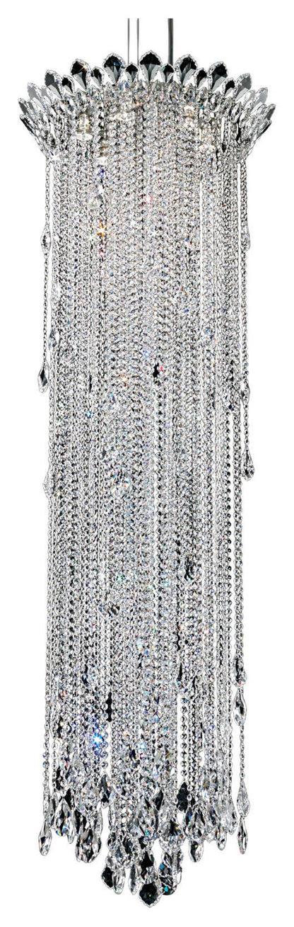 Trilliane Strands 6-Light Pendant in Stainless Steel With Clear Heritage CrystalBy Schonbek