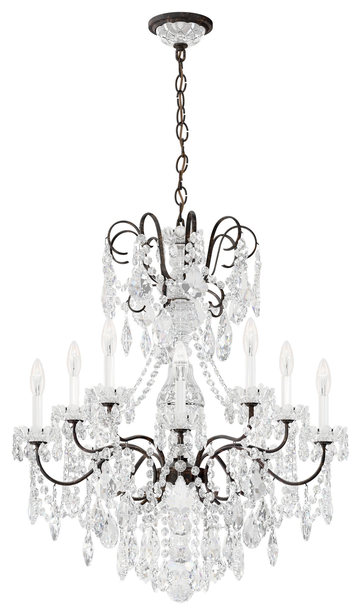 New Orleans 10 Light Chandelier Heirloom Bronze Heritage CrystalBy Schonbek