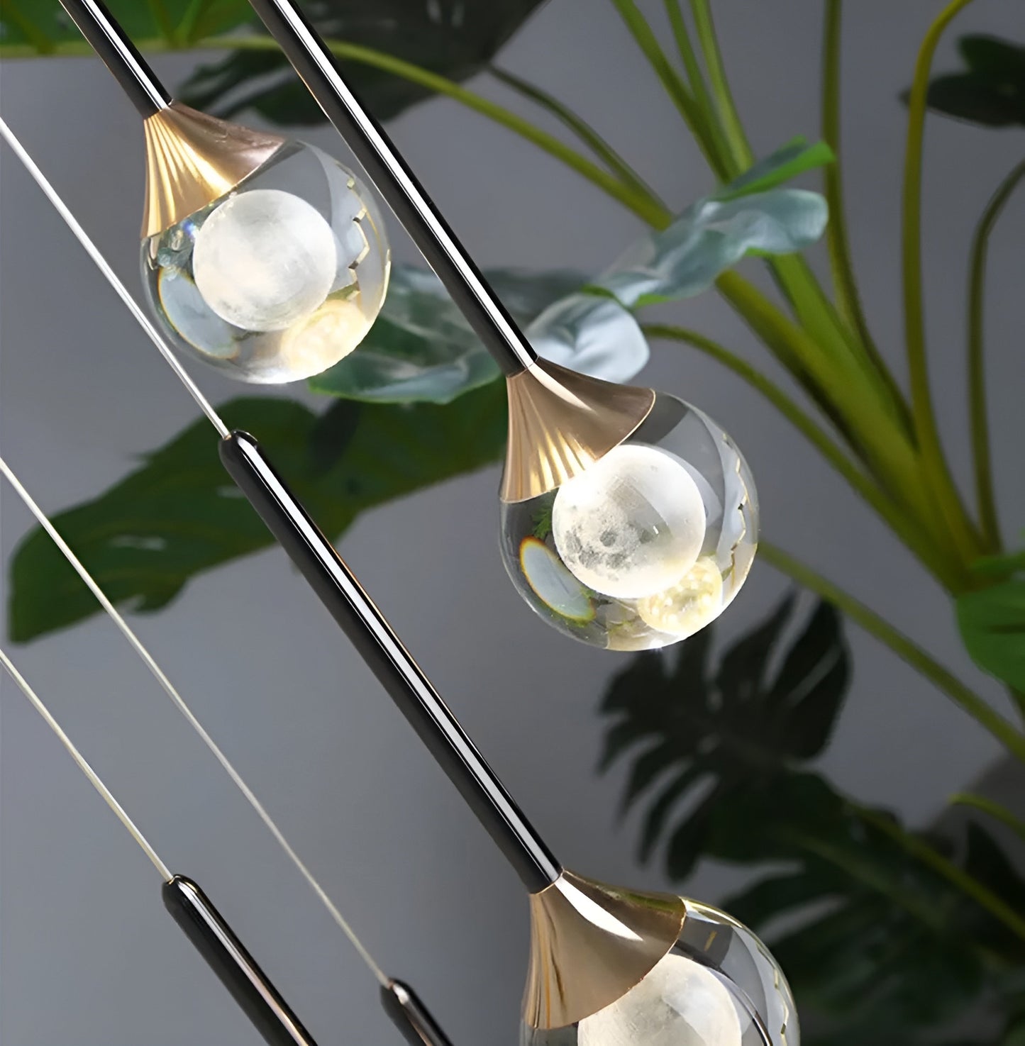 Peillon | Gold Crystal Raindrop Glass Ball Chandelier, 21 Heads, Cool LightBy Miron Demid LLC