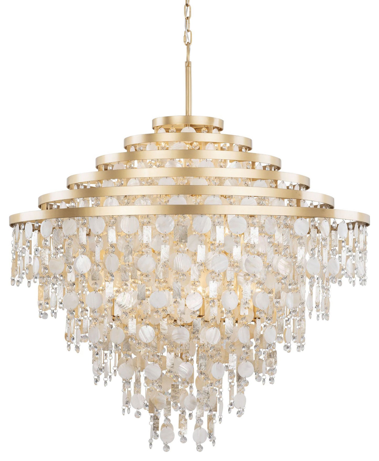 Varaluz 377C16 Kalani 16 Light 41"W Waterfall Chandelier - French GoldBy Varaluz