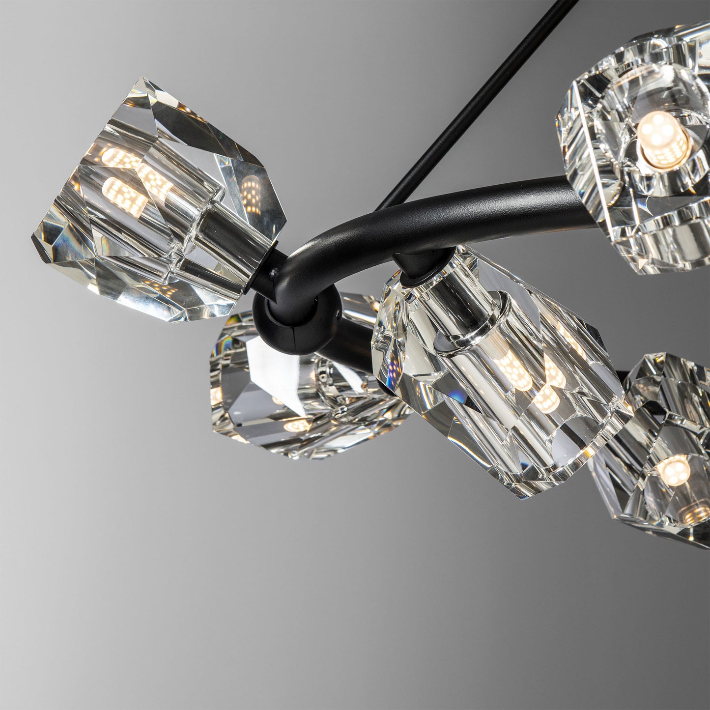 Gatsby 9-Light Ring Pendant - Black - CrystalBy Hubbardton Forge