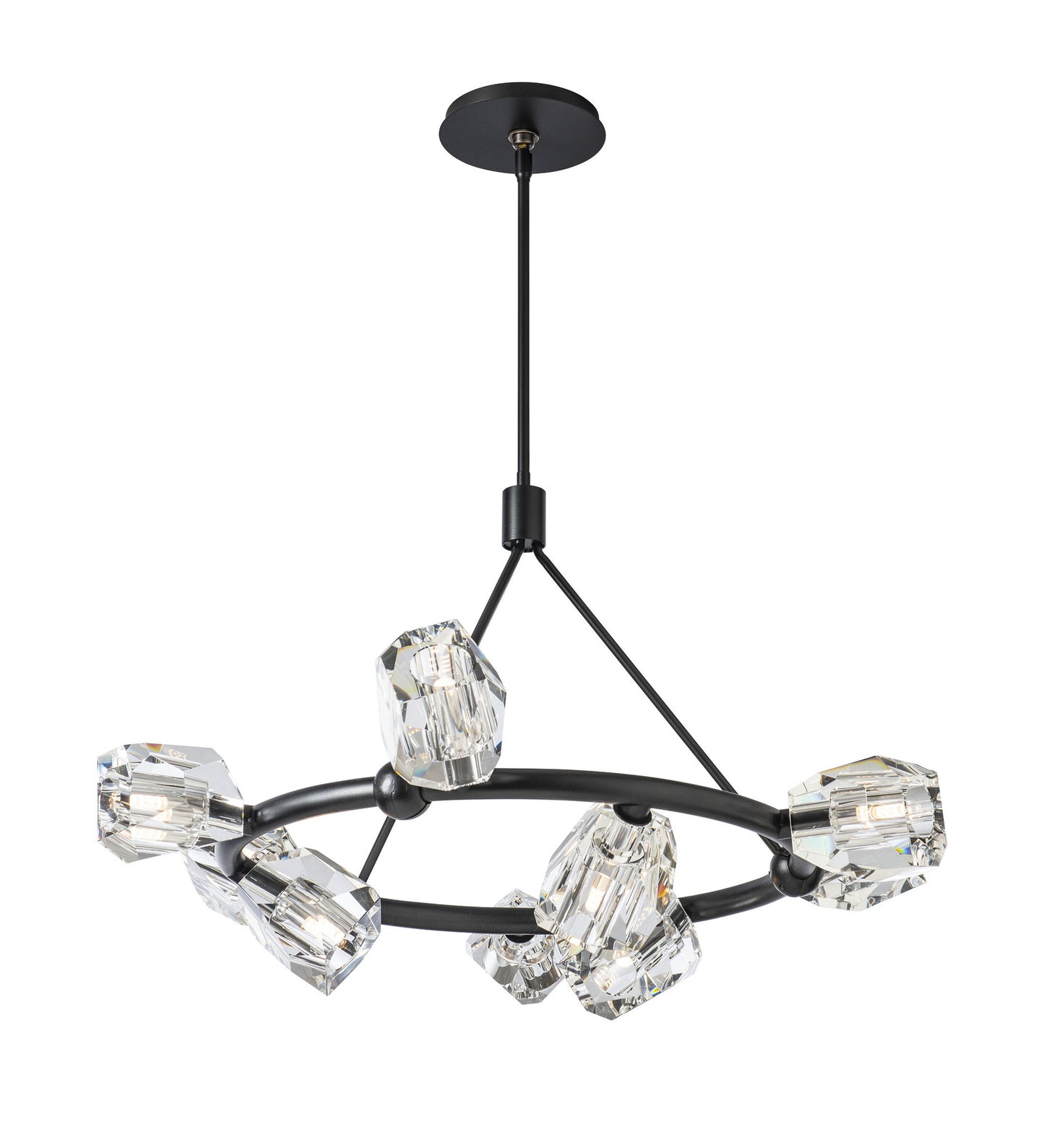 Gatsby 9-Light Ring Pendant - Black - CrystalBy Hubbardton Forge